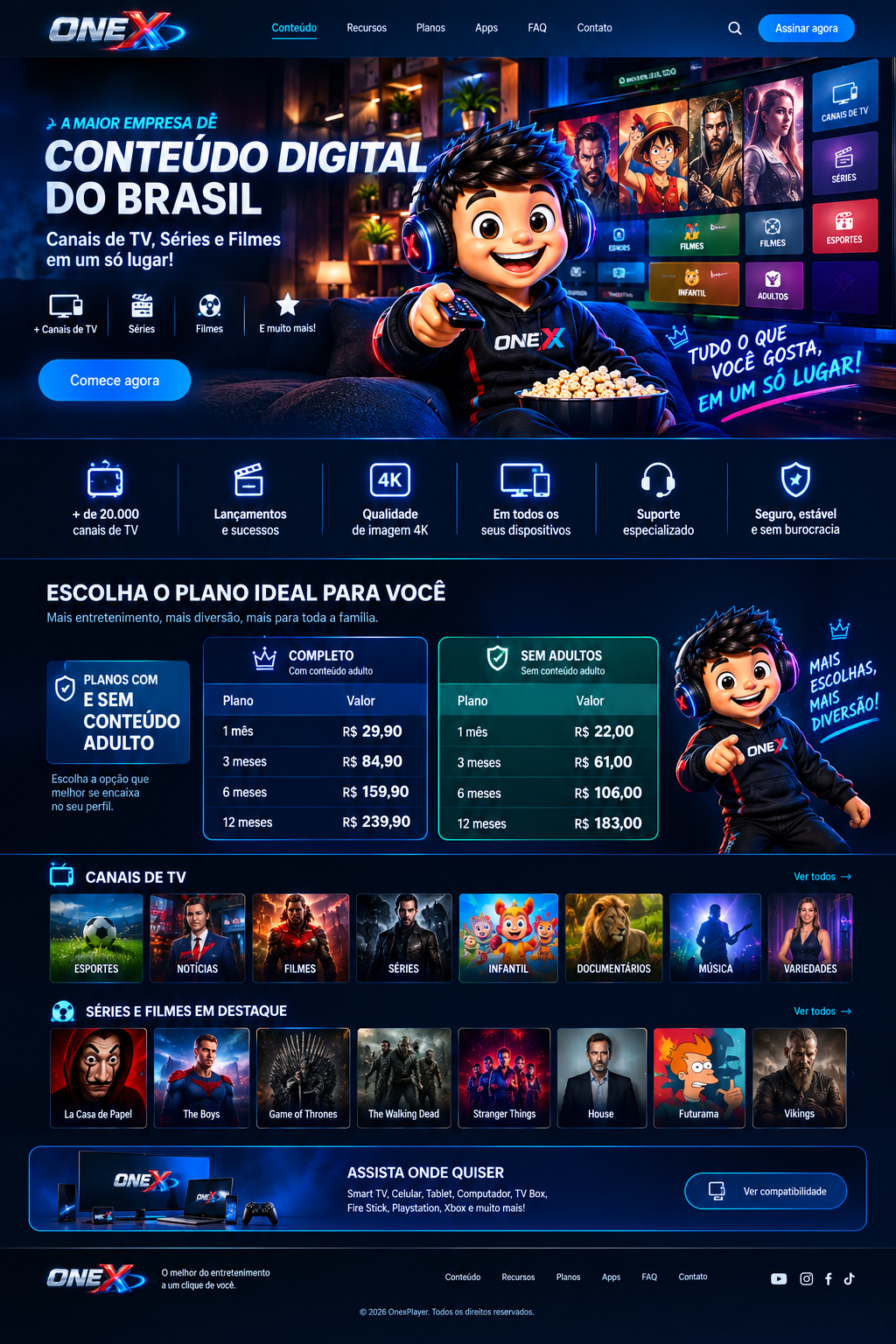 OneX com filmes
